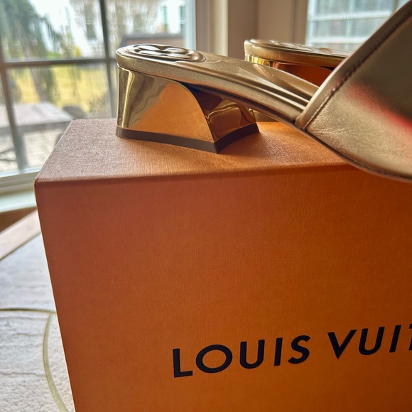 Louis Vuitton Metallic Gold Slide Sandals, size 40/9.5 - Picture 5 of 8
